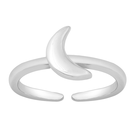 Silver Crescent Moon Toe Ring from Sidney Imports