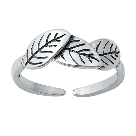 Silver Leaves Toe Ring from Sidney Imports