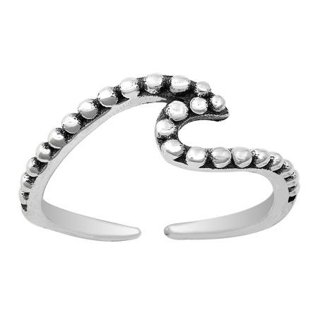Silver Wave Toe Ring from Sidney Imports