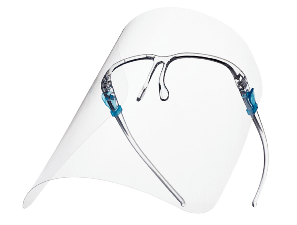Anti-Fog Face Shield Visor with Glasses Frame from Restaurant Smart