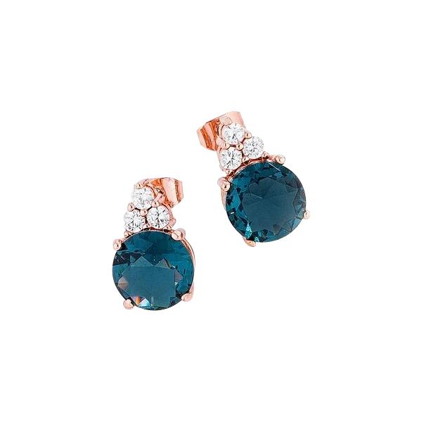 Blue Green CZ Stud Earrings from Eternal Sparkles