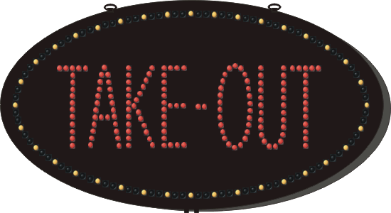 Take-out sign from Affordable LED