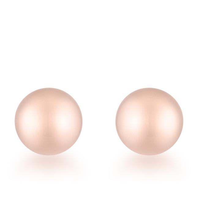 Rose Gold 6mm Bubble Earrings from Eternal Sparkles