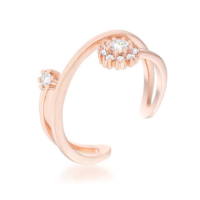 Rose Gold Dual Cluster Ring from Eternal Sparkles