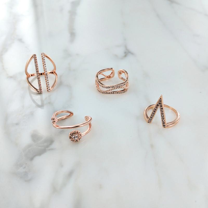 Eternal Sparkles Rose Gold Ring Set