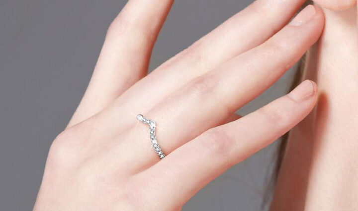 Eternal Sparkles Virgina Stackable Pave Moissanite Ring