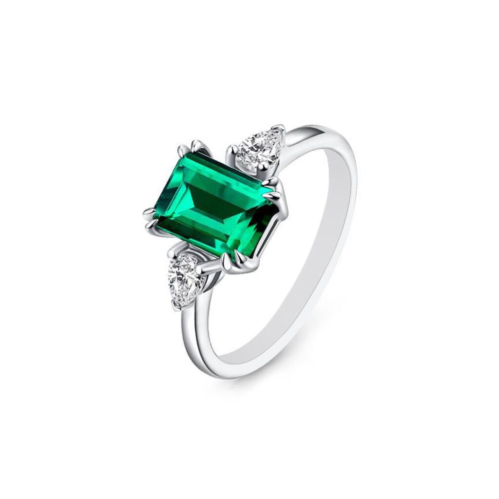 Parisian Emerald Cut Moissanite Ring from Eternal Sparkles