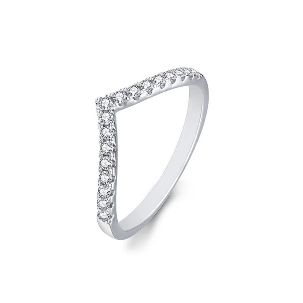 Virginia Stackable Pave Moissanite Ring from Eternal Sparkles
