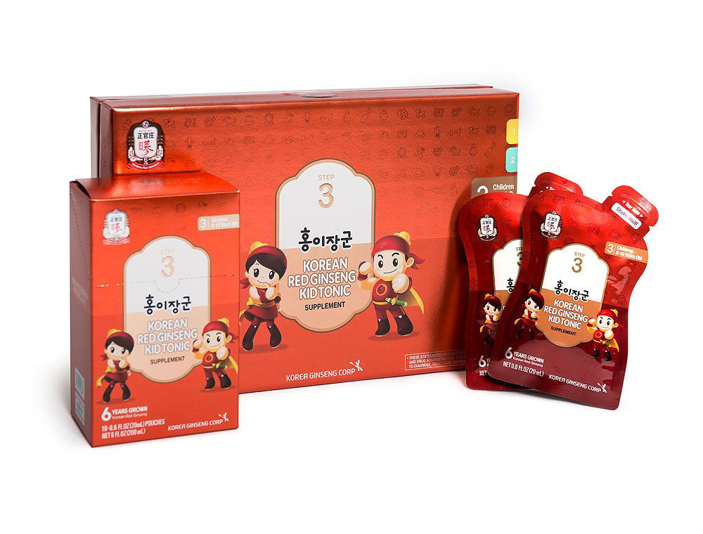 Kid Tonic Step 3 box and pouches