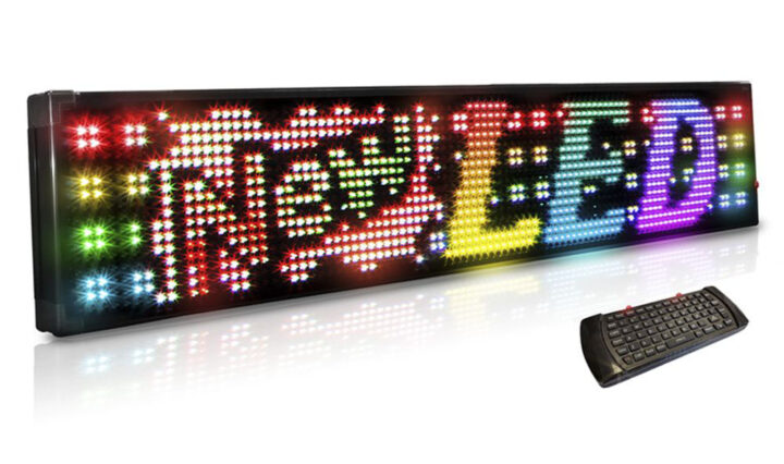 Affordable LED 26MM FULL COLOR 1 ROW PROGRAMMABLE SCROLLING LED SIGN