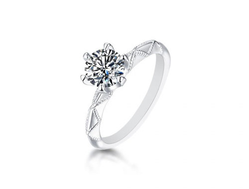 1-Carat Moissanite Sterling Silver Ring from CeriJewelry