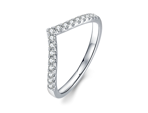 Stackable Pave Moissanite Band from CeriJewelry