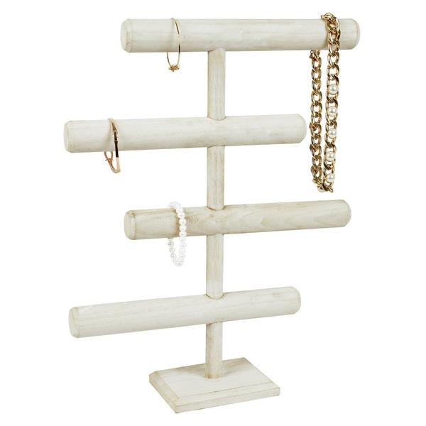 Nile Corp Wooden 4-Tier Jewelry Display Stand