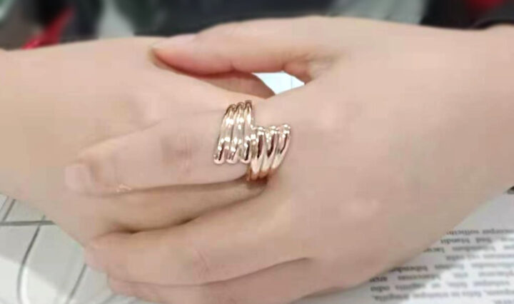 CeriJewelry CJ3800 Stainless Steel IP Rose Gold Wrap Ring