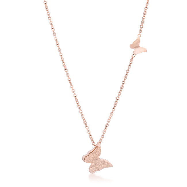 Rose Gold Butterfly Necklace