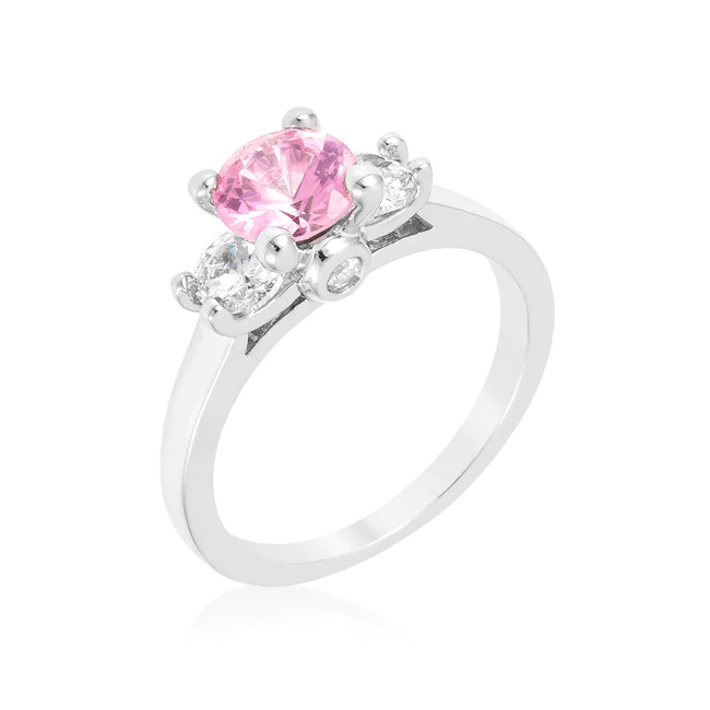 Tre Minimal Pink Ring